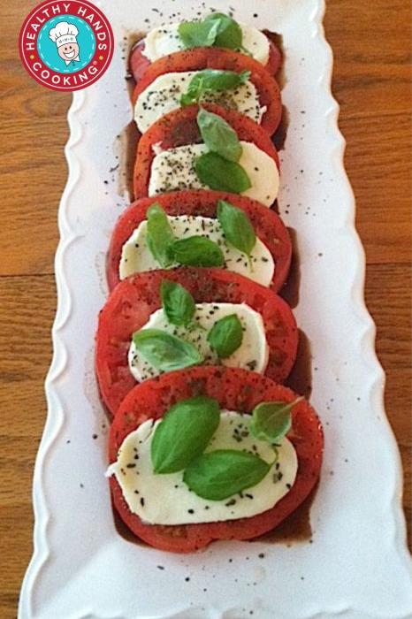 Red Tomatoes with Mozzerlla and Basil