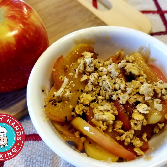 crust-less apple pie healthy hands cooking