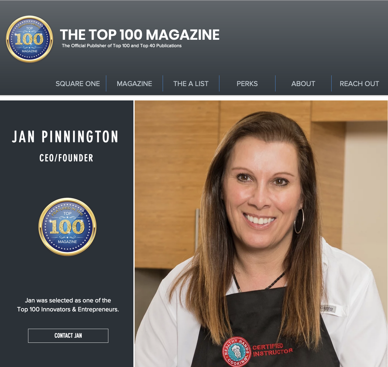 Jan Pinnington Top 100 Magazine 2022